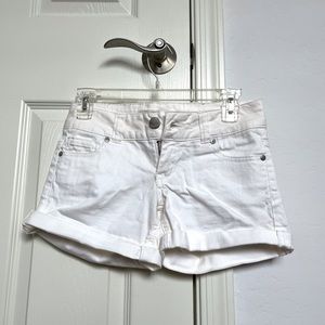 CELEBRITY PINK white denim teens shorts